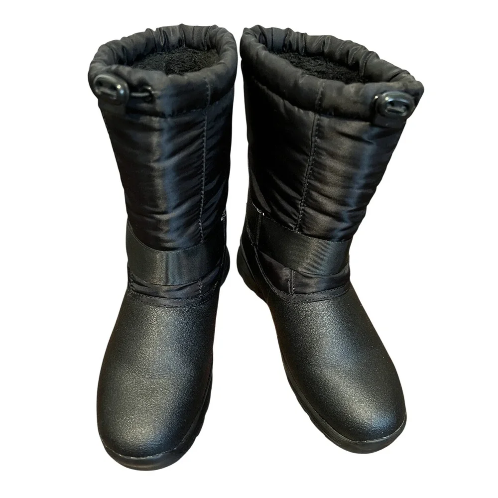 Yislabao Women's Snow/Winter Rubber Boots Size EUR 40 US 7.5-8 Faux Fur Black